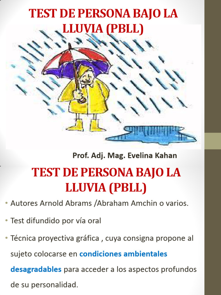 Test de Persona Bajo la Lluvia (PBLL) | PDF | Abuso infantil | Sicología