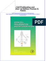 Full Chapter Stem Cell Proliferation and Differentiation 1St Edition Thomas G Fazzio PDF