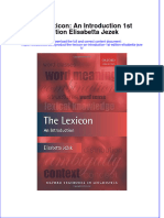 Download pdf The Lexicon An Introduction 1St Edition Elisabetta Jezek ebook full chapter 