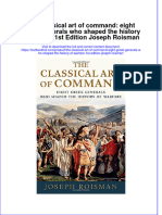 Download textbook The Classical Art Of Command Eight Greek Generals Who Shaped The History Of Warfare 1St Edition Joseph Roisman ebook all chapter pdf 