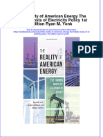 Textbook The Reality of American Energy The Hidden Costs of Electricity Policy 1St Edition Ryan M Yonk Ebook All Chapter PDF