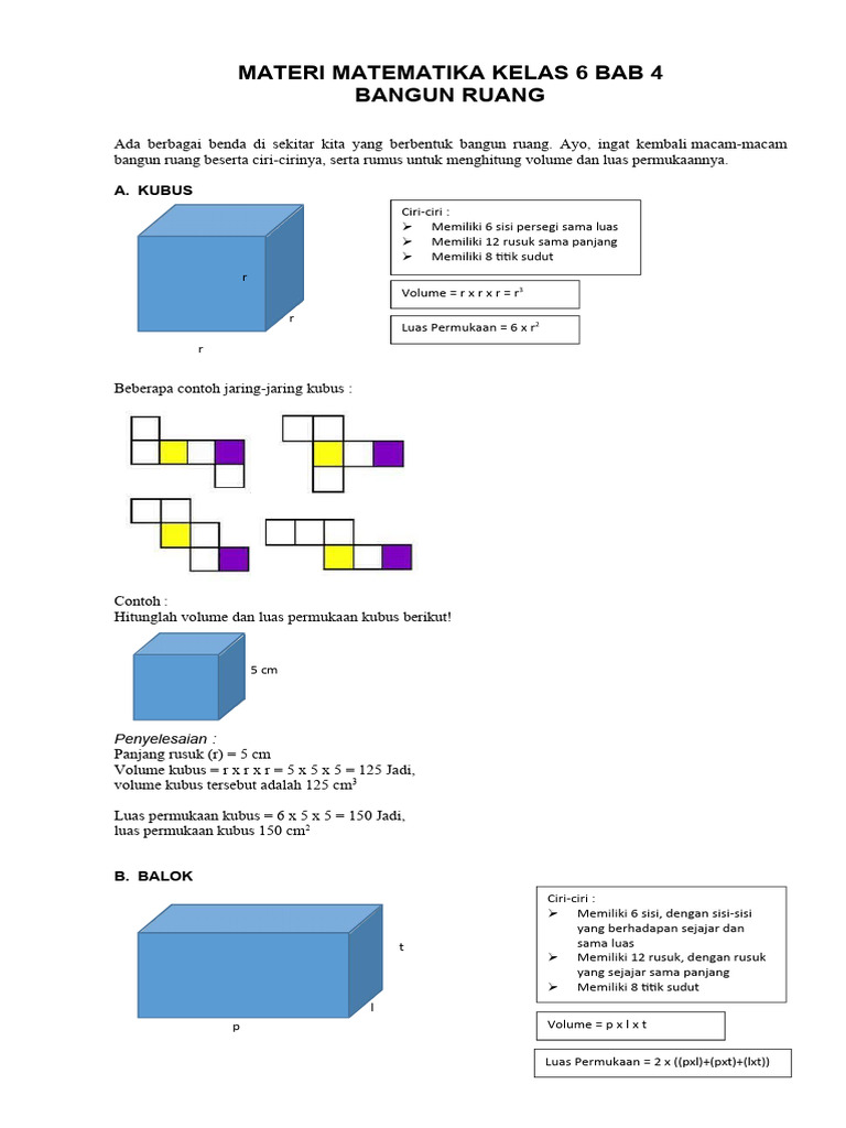 Materi Matematika Kelas 6 Bab 4 | PDF