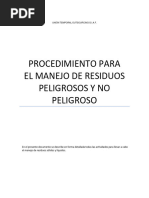 Procedimiento para Control de Derrames | PDF | Contaminación | Agua