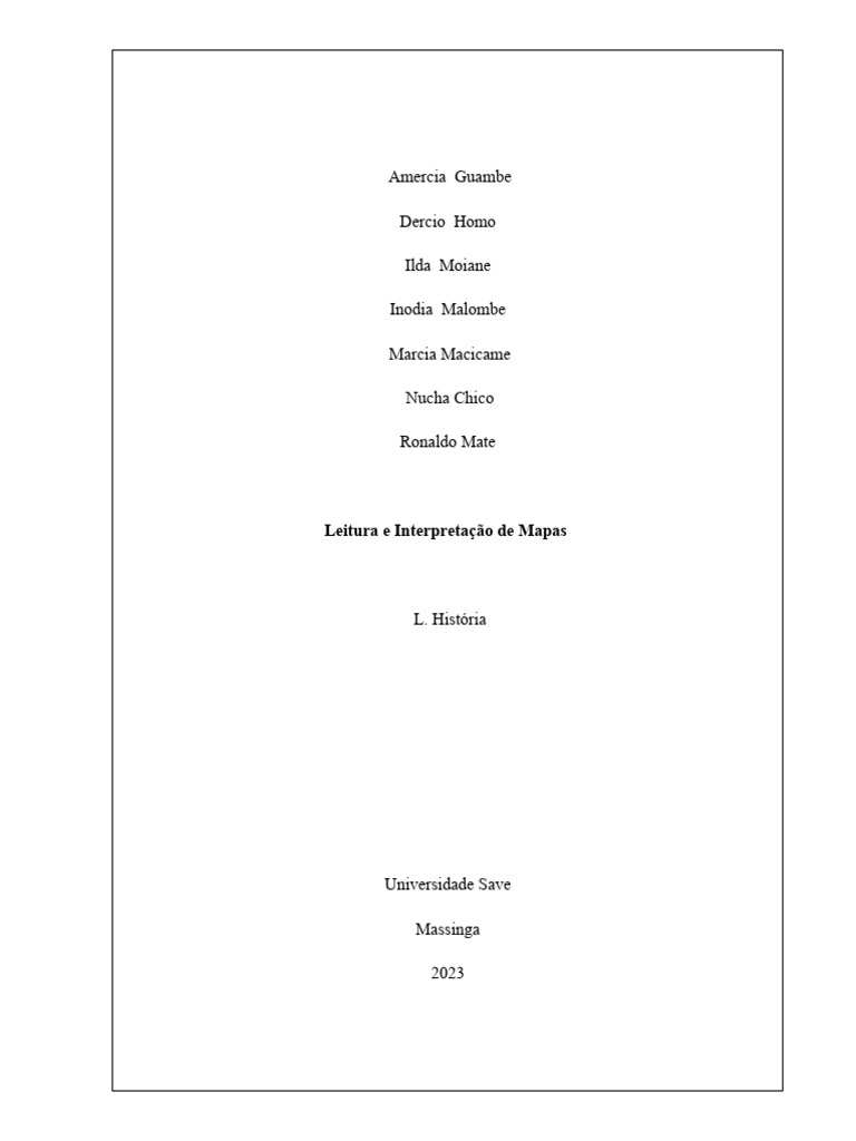 Leitura e Tipos de Mapas na Geografia | PDF | Mapa | Geografia