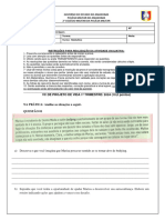 VC DE PROJETO DE VIDA 1º TRIMESTRE/ 2024 (10,0 Pontos) : Instruções para Realização Da Atividade Avaliativa