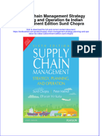 Download full chapter Supply Chain Management Strategy Planning And Operation 6E Indian Subcontinent Edition Sunil Chopra pdf docx