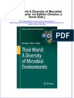 PDF Their World A Diversity of Microbial Environments 1St Edition Christon J Hurst Eds Ebook Full Chapter