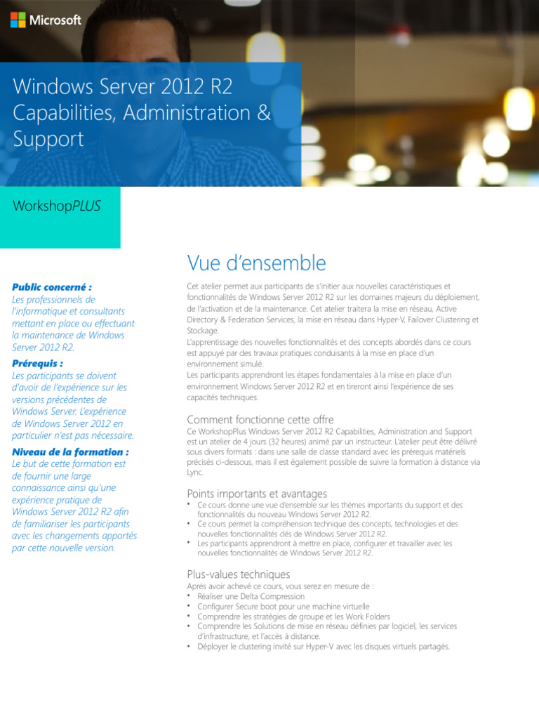 Support et Administration de Windows Server 2012 R2 | PDF | Microsoft ...