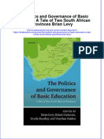 PDF The Politics and Governance of Basic Education A Tale of Two South African Provinces Brian Levy Ebook Full Chapter