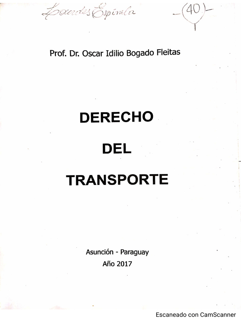 Derecho Del Transporte Pdf