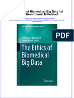 Download full chapter The Ethics Of Biomedical Big Data 1St Edition Brent Daniel Mittelstadt pdf docx