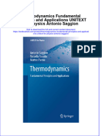 PDF Thermodynamics Fundamental Principles and Applications Unitext For Physics Antonio Saggion Ebook Full Chapter