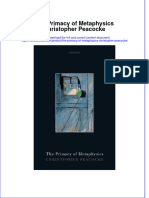PDF The Primacy of Metaphysics Christopher Peacocke Ebook Full Chapter