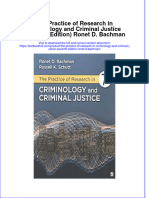 PDF The Practice of Research in Criminology and Criminal Justice Seventh Edition Ronet D Bachman Ebook Full Chapter