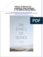 Textbook The Ethics of Silence An Interdisciplinary Case Analysis Approach 1St Edition Nancy Billias Ebook All Chapter PDF
