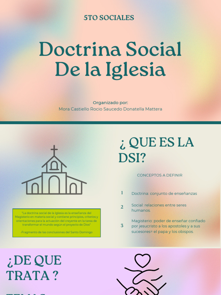 Doctrina Social de la Iglesia: Principios y Acción | PDF | Iglesia ...
