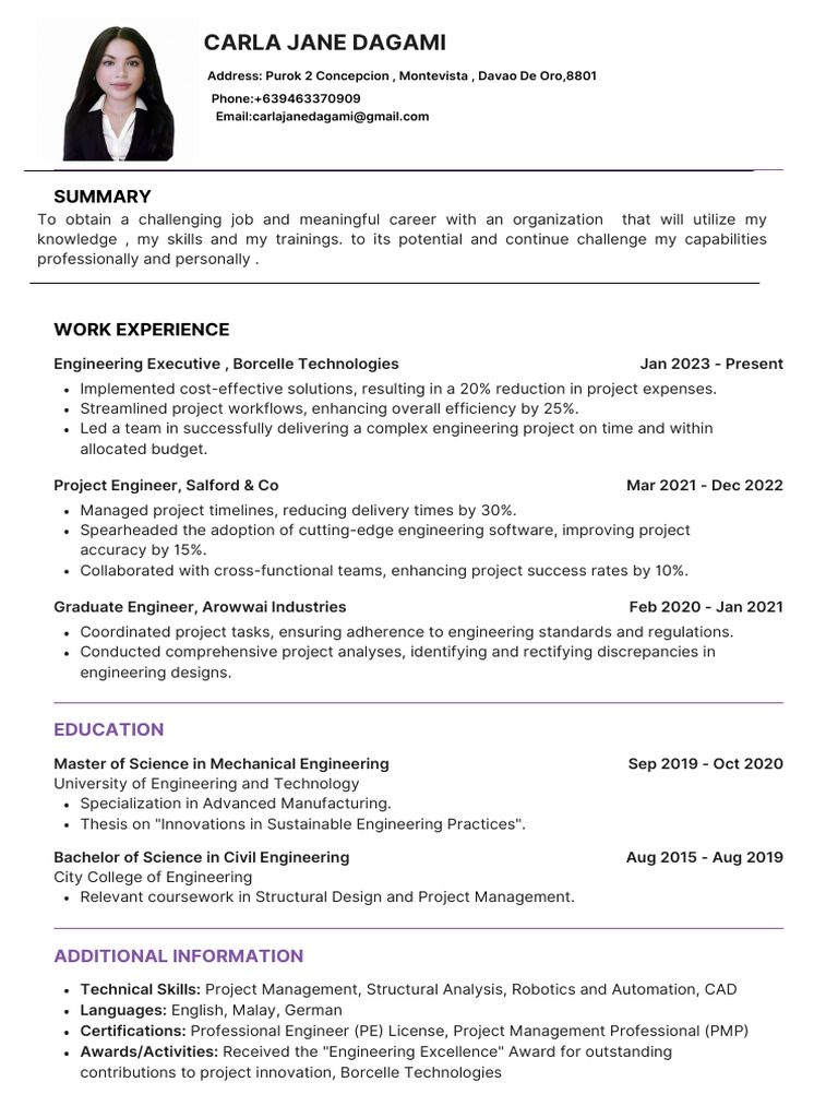 Abu Abu Minimalist Resume PDF - 1