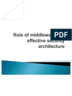 Role of Middle Ware in a Effective Security Architecture