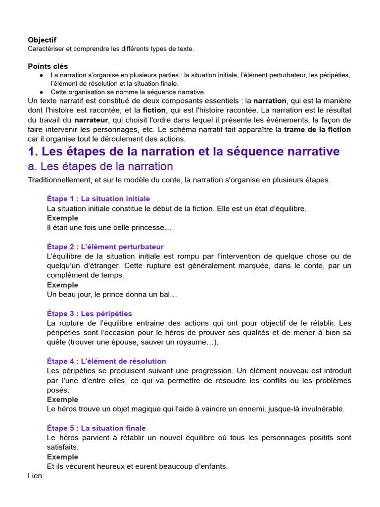 Comprendre la séquence narrative | PDF | Études des langues étrangères ...