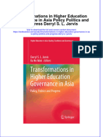 PDF Transformations in Higher Education Governance in Asia Policy Politics and Progress Darryl S L Jarvis Ebook Full Chapter