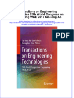 Textbook Transactions On Engineering Technologies 25Th World Congress On Engineering Wce 2017 Sio Iong Ao Ebook All Chapter PDF
