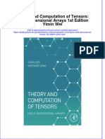 Download textbook Theory And Computation Of Tensors Multi Dimensional Arrays 1St Edition Yimin Wei ebook all chapter pdf 