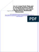 Transactions On Large Scale Data and Knowledge Centered Systems XXXIX Special Issue On Database and Expert Systems Applications Abdelkader Hameurlain