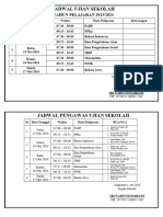 Jadwal Ujian Sekolah