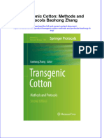 Textbook Transgenic Cotton Methods and Protocols Baohong Zhang Ebook All Chapter PDF