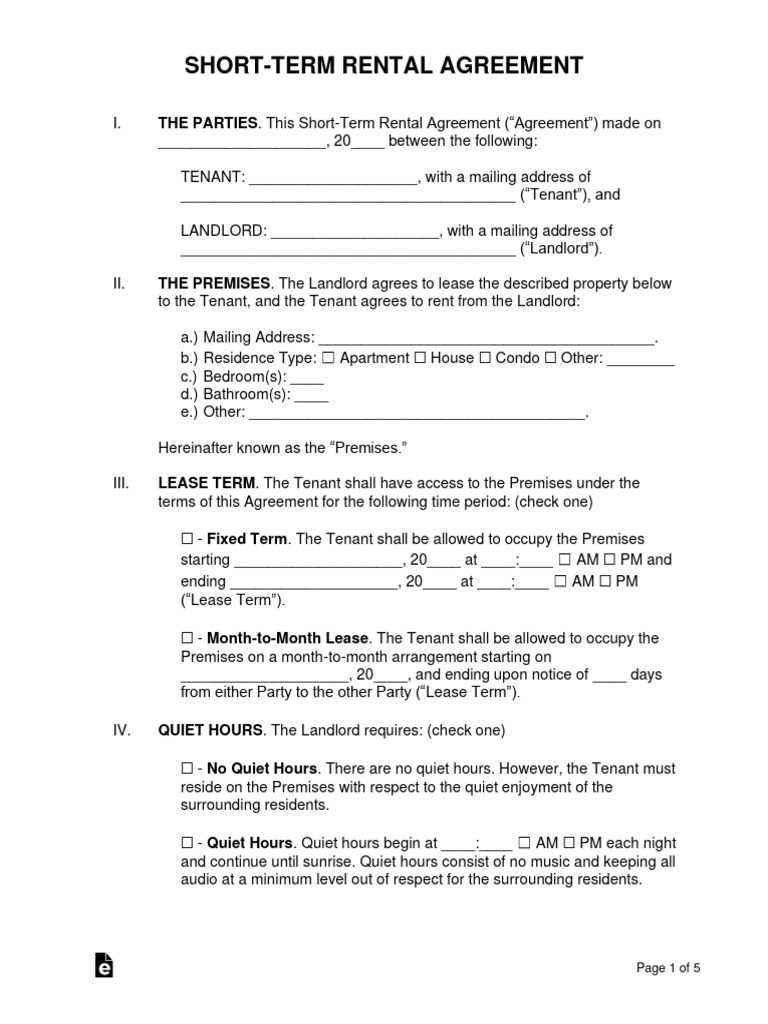 Short-Term Rental Guide | PDF | Leasehold Estate | Lease