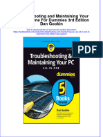 PDF Troubleshooting and Maintaining Your PC All in One For Dummies 3Rd Edition Dan Gookin Ebook Full Chapter