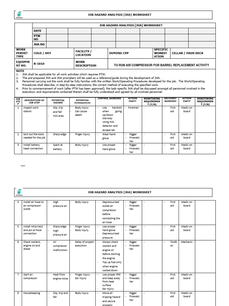 JHA Run Air Compressor PDF Engines