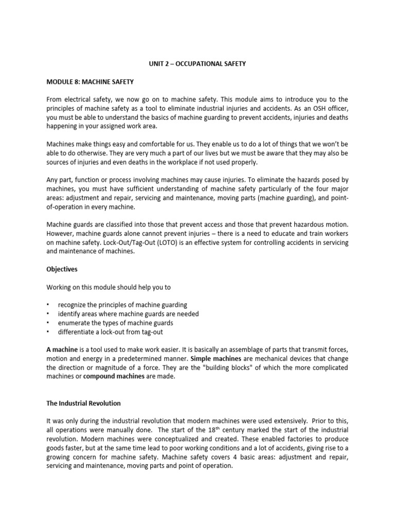 Machine Safety | PDF | Machines | Manufactured Goods