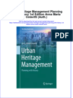 Textbook Urban Heritage Management Planning With History 1St Edition Anna Maria Colavitti Auth Ebook All Chapter PDF