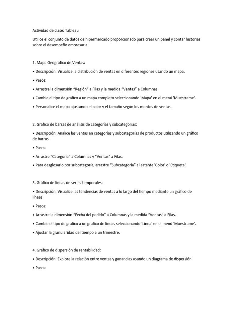Actividad de Clase Tableau | PDF | Informática