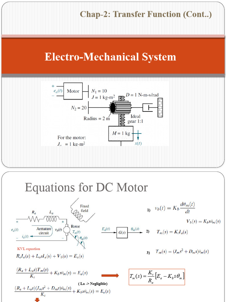 DC Motor Transfer Functions | PDF | Electrical Engineering | Electricity