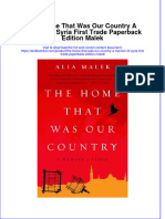 PDF The Home That Was Our Country A Memoir of Syria First Trade Paperback Edition Malek Ebook Full Chapter