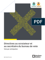 Directives Au Scrutateur Et Au Secrétaire Du Bureau de Vote BVI DGE 1093 VF