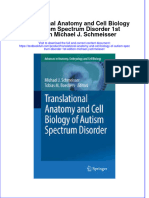 Textbook Translational Anatomy and Cell Biology of Autism Spectrum Disorder 1St Edition Michael J Schmeisser Ebook All Chapter PDF