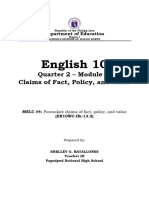 Q2 Module-4 SDOIN Claims of Fact Policy and Value