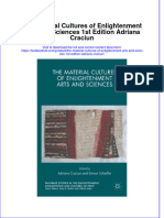 Textbook The Material Cultures of Enlightenment Arts and Sciences 1St Edition Adriana Craciun Ebook All Chapter PDF