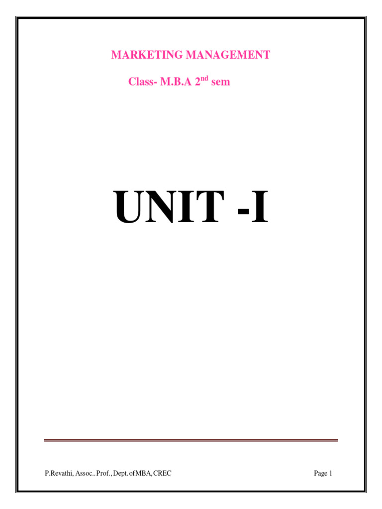 Marketing Management Mba 2 | PDF | Marketing | Consumer Behaviour