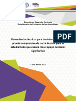 Lineamientos Prueba Comprensiva de Cierre de Ciclo 2023