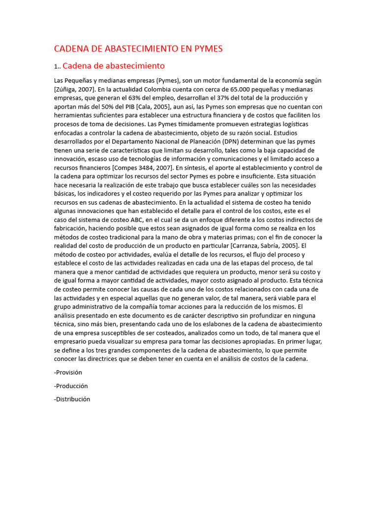 Optimización de la Cadena de Abastecimiento en PYMES | PDF | Lean ...