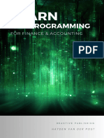 Learn VBA Programming - For Finance Accounting by Hayden Van Der Post