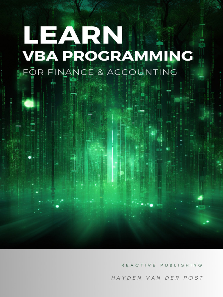 Learn VBA Programming - For Finance Accounting by Hayden Van Der Post ...