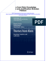 PDF Themes From Klein Knowledge Scepticism and Justification Branden Fitelson Ebook Full Chapter