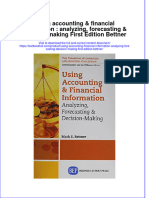 Download textbook Using Accounting Financial Information Analyzing Forecasting Decision Making First Edition Bettner ebook all chapter pdf 