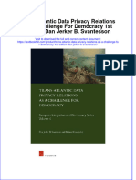 PDF Trans Atlantic Data Privacy Relations As A Challenge For Democracy 1St Edition Dan Jerker B Svantesson Ebook Full Chapter