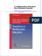PDF Transitions in Mathematics Education 1St Edition Ghislaine Gueudet Ebook Full Chapter